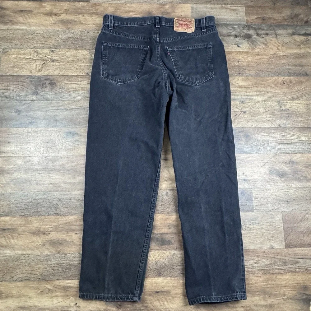 Vintage 2000 Black Levi's 550 Jeans Cotton Western Denim 36x30 USA